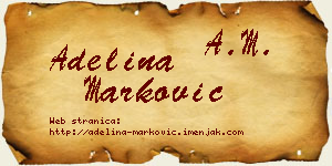 Adelina Marković vizit kartica